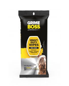 Grime Boss Heavy Duty Hand & Surface Wipes (30 Total Wipes)